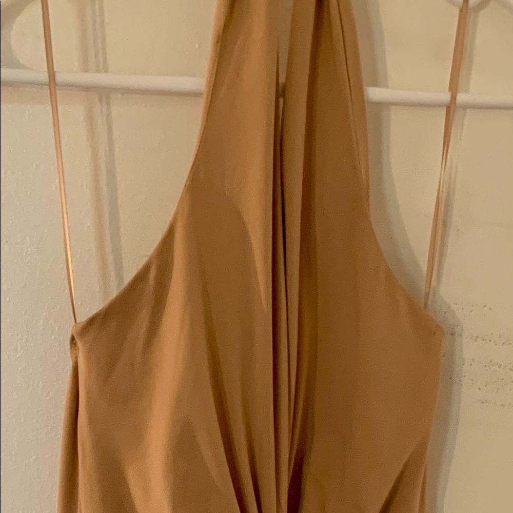 Beige evening dress